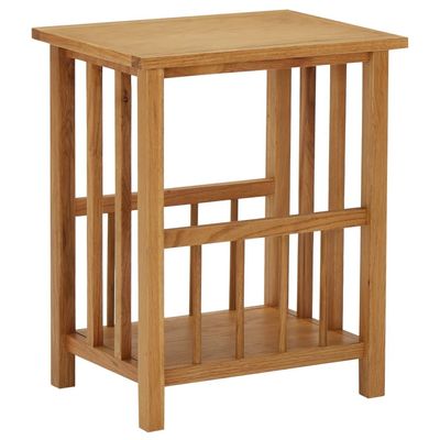 vidaXL Magazine Table 45x35x55 cm Solid Oak Wood