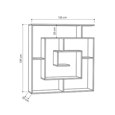 Mourah Labirent Bookcase - Oak - 2 Years Warranty