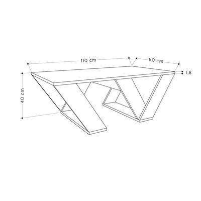 Mourah Pipra Coffee Table - White - 2 Years Warranty