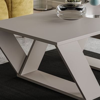 Mourah Pipra Coffee Table - Light Mocha - 2 Years Warranty