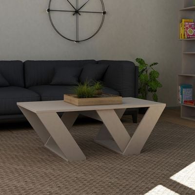 Mourah Pipra Coffee Table - Light Mocha - 2 Years Warranty