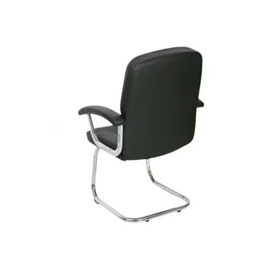 Modern Visitor Back Office Chair Ergonomic Executive Chair Computer Chair, Metal Base Chair Visitors Waiting Room Chair, Conference Chair, Home Office, Guest Office Chair Black
