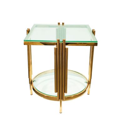 Maple Home Accent Round Side Table Luxury Sturdy Golden Metal Frame Legs Coffee Table Marble Top End Table Rust Resistant Bedside Sofa Living Bedroom Furniture