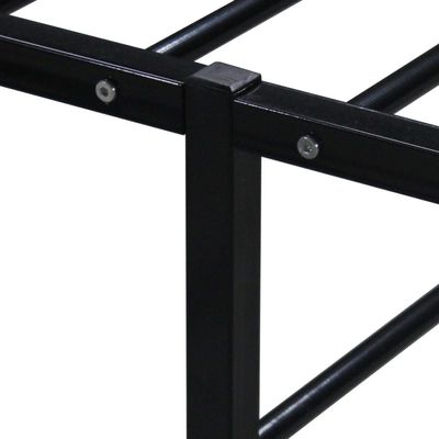 vidaXL Bed Frame Black Metal 160x200 cm