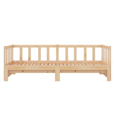 vidaXL Pull-out Day Bed 2x(90x200) cm Solid Wood Pine