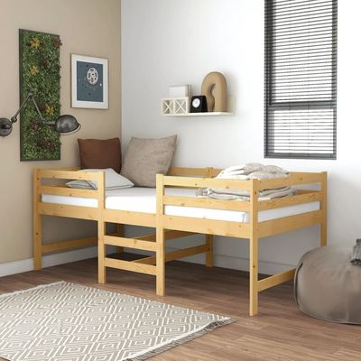 vidaXL Bed Frame 90x200 cm Solid Wood Pine