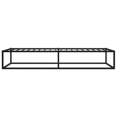 vidaXL Bed Frame Black Metal 90x200 cm