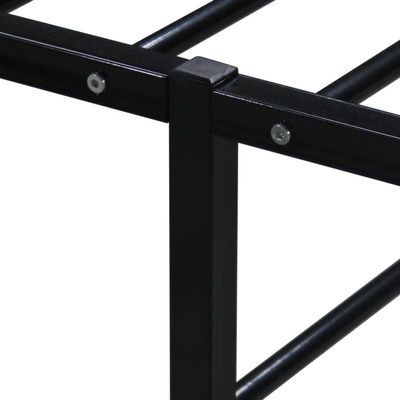 vidaXL Bed Frame Black Metal 90x200 cm