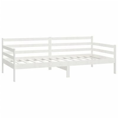 vidaXL Day Bed White 90x200 cm Solid Wood Pine