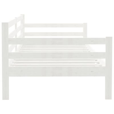 vidaXL Day Bed White 90x200 cm Solid Wood Pine