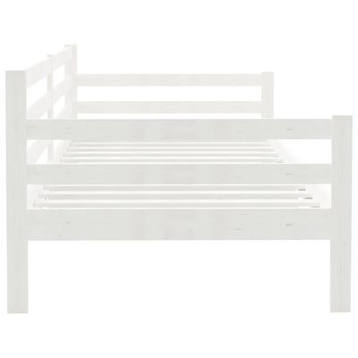 vidaXL Day Bed White 90x200 cm Solid Wood Pine