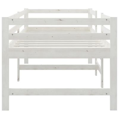 vidaXL Bed Frame White 90x200 cm Solid Wood Pine