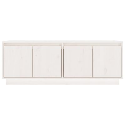 vidaXL TV Cabinet White 110x34x40 cm Solid Wood Pine