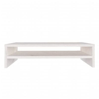 vidaXL Monitor Stand White 50x24x13 cm Solid Wood Pine