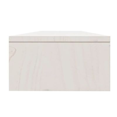 vidaXL Monitor Stand White 100x24x13 cm Solid Wood Pine