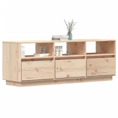 vidaXL TV Cabinet 140x37x50 cm Solid Wood Pine