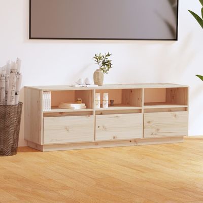 vidaXL TV Cabinet 140x37x50 cm Solid Wood Pine