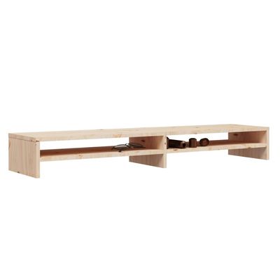 vidaXL Monitor Stand 100x24x13 cm Solid Wood Pine