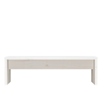 vidaXL Monitor Stand White 50x27x15 cm Solid Wood Pine