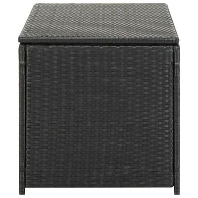 vidaXL Garden Storage Box Poly Rattan 100x50x50 cm Black