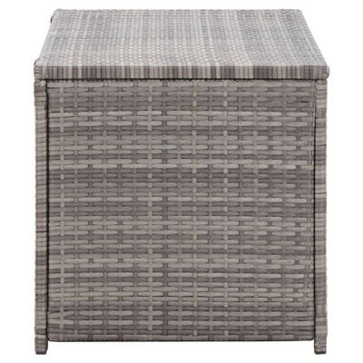 vidaXL Garden Storage Box Poly Rattan 100x50x50 cm Grey