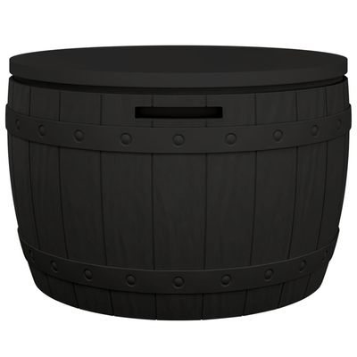 vidaXL 3-in-1 Garden Storage Box Black Polypropylene