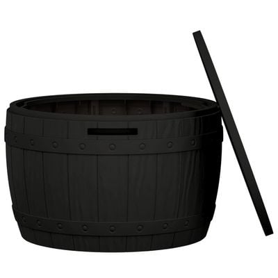 vidaXL 3-in-1 Garden Storage Box Black Polypropylene