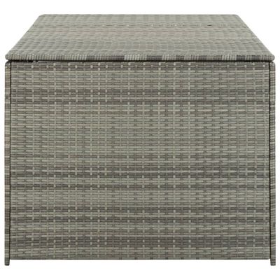 vidaXL Garden Storage Box Poly Rattan 180x90x70 cm Grey