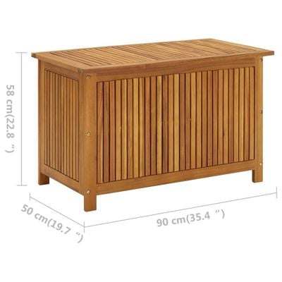 vidaXL Garden Storage Box 90x50x58 cm Solid Acacia Wood