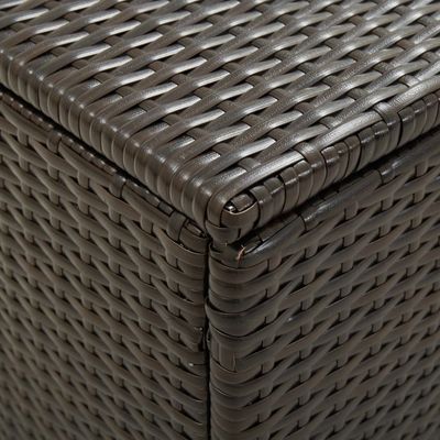 vidaXL Garden Storage Box Poly Rattan 100x50x50 cm Brown