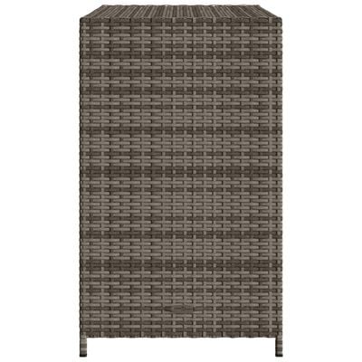 vidaXL Garden Storage Cabinet Grey 83x45x76 cm Poly Rattan