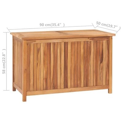 vidaXL Garden Storage Box 90x50x58 cm Solid Teak Wood