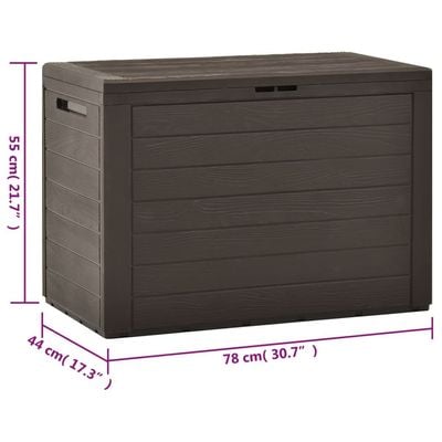 vidaXL Garden Storage Box Brown 78x44x55 cm