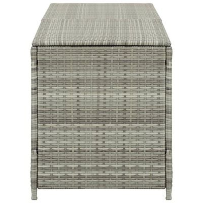 vidaXL Garden Storage Box Poly Rattan 200x50x60 cm Grey