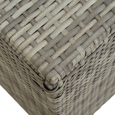 vidaXL Garden Storage Box Poly Rattan 200x50x60 cm Grey