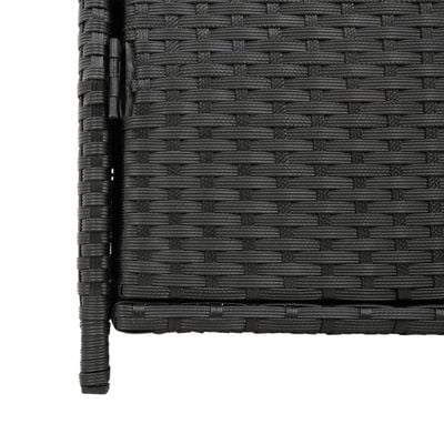 vidaXL Garden Storage Cabinet Black 83x45x76 cm Poly Rattan