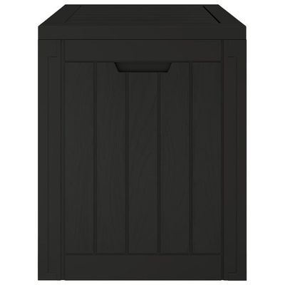 vidaXL Garden Storage Box Black 55.5x43x53 cm Polypropylene