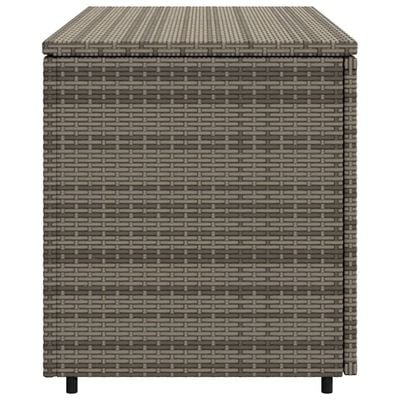 vidaXL Garden Storage Cabinet Grey 110x55x60.5 cm Poly Rattan