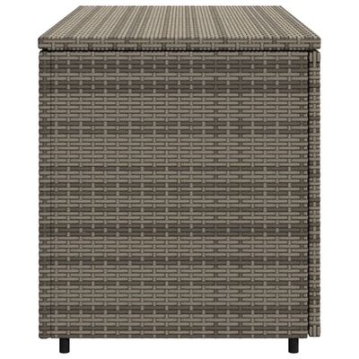 vidaXL Garden Storage Cabinet Grey 110x55x60.5 cm Poly Rattan