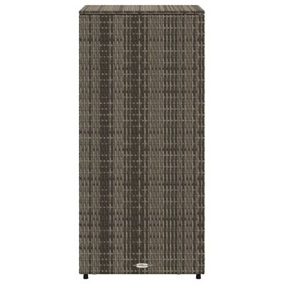 vidaXL Garden Storage Cabinet Grey 50x55x115 cm Poly Rattan