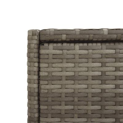 vidaXL Garden Storage Cabinet Grey 55x55x111 cm Poly Rattan