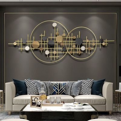 Metal Wall Decor Sculpture 3D Unique Decorative Gold Metal Wall Art Hanging Luxury Art Piece - 150L*57H