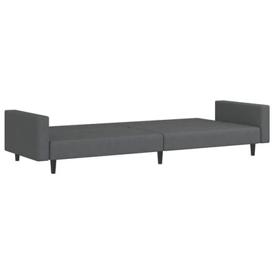 vidaXL 2-Seater Sofa Bed Dark Grey Velvet