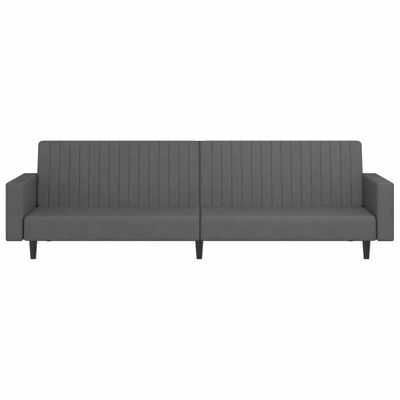 vidaXL 2-Seater Sofa Bed Dark Grey Velvet