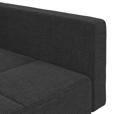 vidaXL 2-Seater Sofa Bed with Two Pillows Dark Grey Fabric