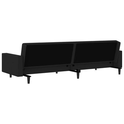 vidaXL 2-Seater Sofa Bed Black Velvet