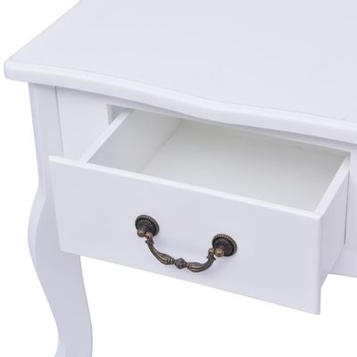 vidaXL Bedside Cabinets 2 pcs MDF White