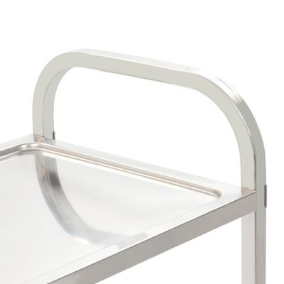 vidaXL 2-Tier Kitchen Trolley 95x45x83.5 cm Stainless Steel