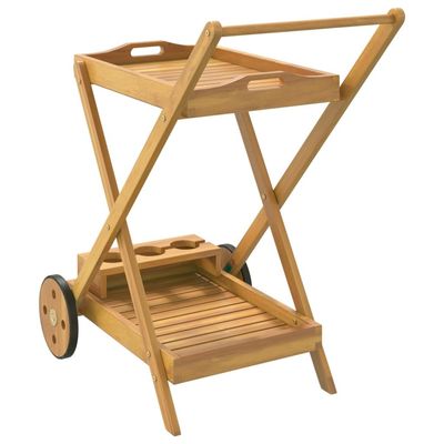 vidaXL Tea Trolley 54x87x90 cm Solid Wood Acacia