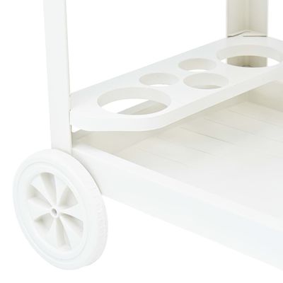 vidaXL Beverage Cart White 69x53x72 cm Plastic